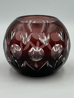 Dynasty Collection Amethyst Cut to Clear Votive Candle Holder by Godinger